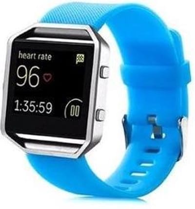 Siliconen sport bandje geschikt voor Fitbit Blaze - KELERINO. - Licht Blauw