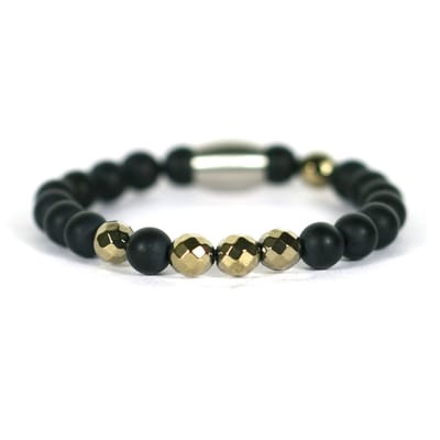 IbizaMen KIDS - pyrite matte onyz 6mm - 17cm