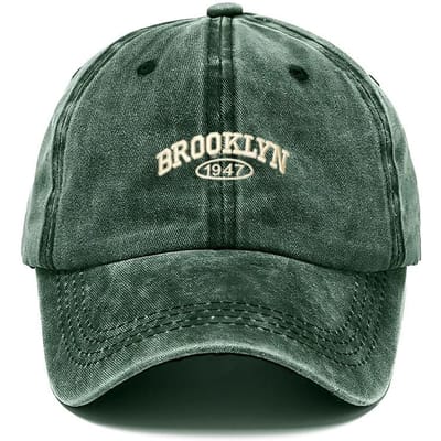 Dad Cap Retro Letterborduurwerk Streetwear Outdoor Zonnehoeden Katoen Gewassen Baseballpet Mannen Vrouwen Vintage Brooklyn Verstelbaar black