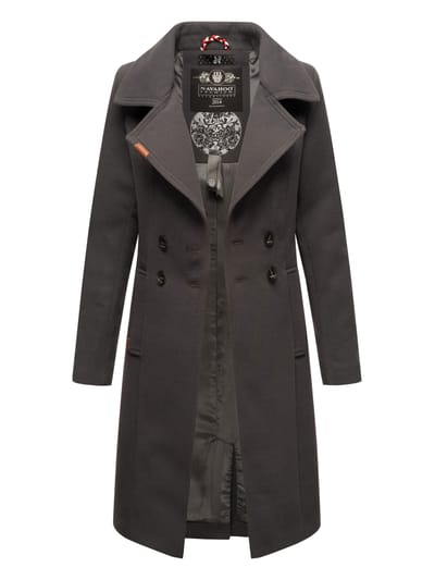 Navahoo Dames Trenchcoat Wooly – Premium Wintermantel met Elegante Pasvorm