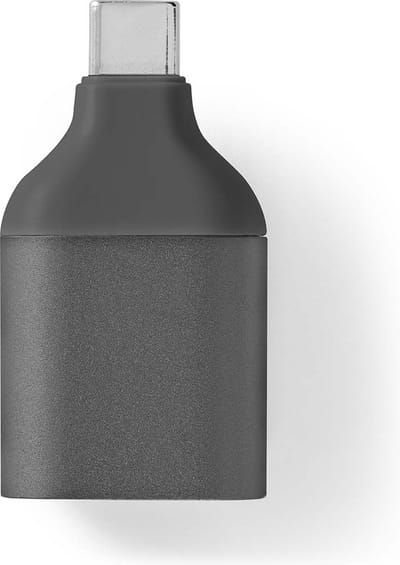 Nedis USB-C Adapter - USB 3.2 Gen 1 - USB-C Male - VGA Female 15p - Full HD 1080p - Rond - Vernikkeld - Grijs / Zwart - Envelop