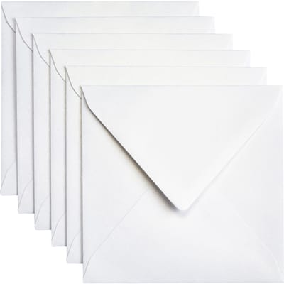 Papicolor Original Envelop Metallic Pearlwhite 6 stuks 140 x 140 mm