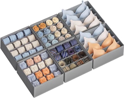 Lade-organizer - Opvouwbaar - Set van Meerdere Boxen - Duifgrijs - 28 x 26 x 10 cm