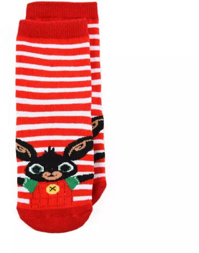 Bing Bunny Antislip Sokken – Rood/Wit Gestreept – Maat 19/22