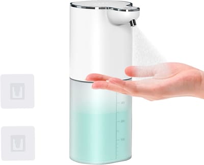 Ynkkvre - Automatische Zeepdispenser met Sensor – 400ml Schuimdispenser, IPX5 Waterdicht, USB Oplaadbaar, 4 Instelbare Niveaus, Hygiënisch Handsfree Ontwerp-Alcoholspray