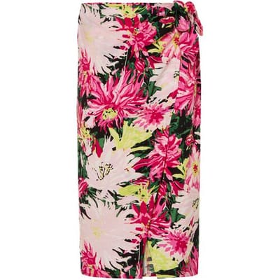 ESMARA Dames wikkelrok (Bloemen/roze, 38)