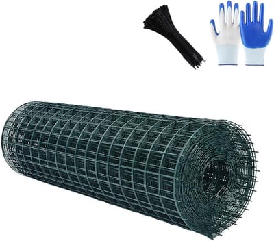 Versterkt PVC Gaas - Veiligheidsnet Tuin - Dierverblijf Maken - Roestbestendig Gecoat - 1x30m - Donkergroen