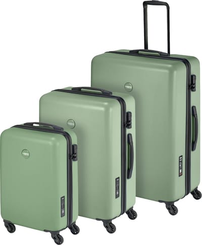Princess Traveller PT-01 - 3-delige Kofferset - Pure Sage - 35L Handbagage + 65L en 98L Reiskoffer - Lichtgewicht Trolley