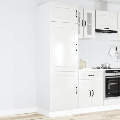 vidaXL - Keukenkast - Kalmar - bewerkt - hout - hoogglans - wit