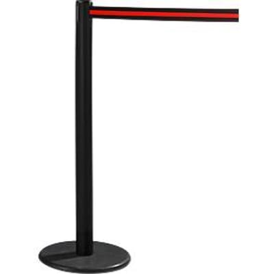 RS-GUIDESYSTEMS® riempaal GLA 28, incl. bodemplaat Ø 330 mm & riemcassette 2,3 m verlenging, 1 stuk, riem zwart/rood