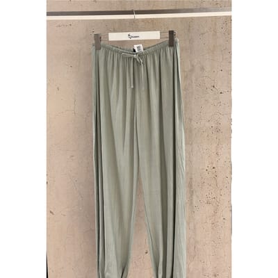 Elastische broek met strikdetail