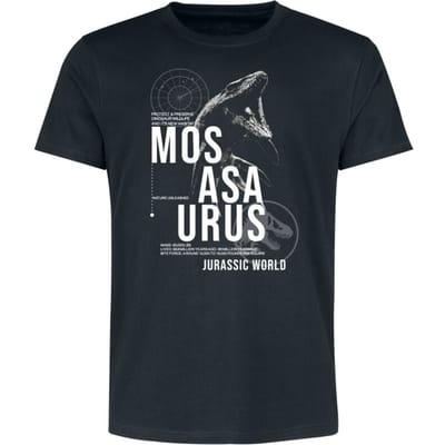 Jurassic Park T-shirt - Jurassic World - Mosasaurus Habitat - XL tot XXL - voor Mannen - zwart