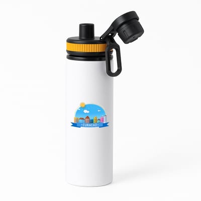 Hacebo® - Curacao waterfles met draaidop oranje - Wereld - Vakantieliefhebber - Antillen - handelskade - water fles - 850ML