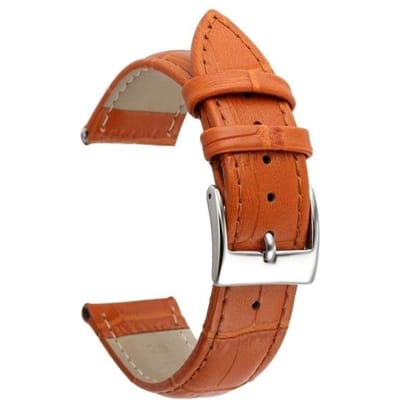 Echte leren horlogebanden 14/16/18/20/22/24 mm horloge stalen gespband blauwe band hoge kwaliteit polsband armband + gereedschap 14mm lichtbruine kleur