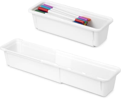 Dailygoods- Lade-Organizer Uitschuifbaar - 2 Stuks - Klein voor Keuken/Bureau - Kunststof - Organizer voor Bestek/Make-up - Praktisch Ontwerp - Opbergdoos