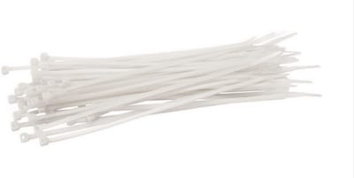 Kabelbinders Wit 250 x 4.8 mm – 100 Stuks – Nylon Tyraps / Tie Wraps voor Kabelbeheer – TOOLTECH
