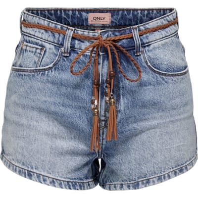 Only Kelly Denim Shorts - Dames Lifestyle broek - Light Blue Denim