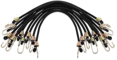 Kleine 10-pack bungee koorden - 10 inch elastische rubber koorden voor outdoor camping