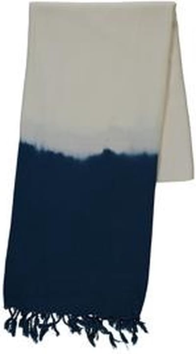 Lalay - Dip Dye Hamamdoek Navy 170x90cm - navy - 170 - 90 - dunne bamboe hamamdoek - pareo hamamdoek - sarong - bikini cover up