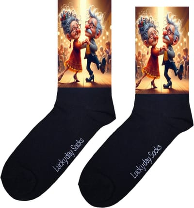 Liefste Opa en Oma - Gouden huwelijk - 50 jaar - Verjaardag - Gift - Opa Oma cadeau - Sarah- Abraham - Cadeau voor vrouw en man - Verjaardags cadeau voor hem en haar - Vaderdag - Moederdag- LuckyDay Socks - Maat 37-44