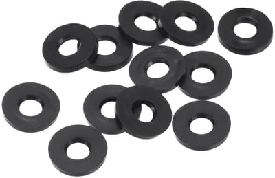 Rubber Flat Washers 12 Stuks 5mm ID 11mm AD voor Waterleiding en Slangverbindingen - Sealing Ringen voor Bevestigingsbouten Zwart