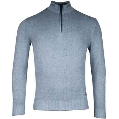 Baileys Trui Half Zip Allover 2-Tone Licht Blauw / male