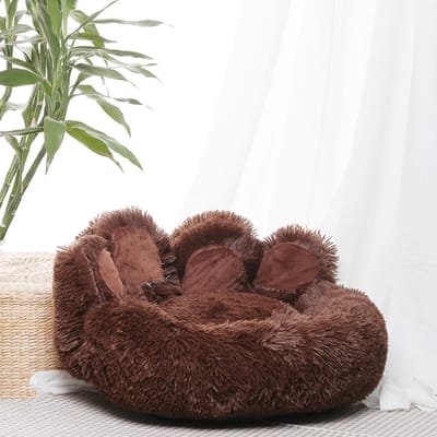 Nouveau nid de palmier créatif et chaleureux pour toutes les saisons, nid de couchage épais et chaud pour animaux de compagnie XS:45X45X34