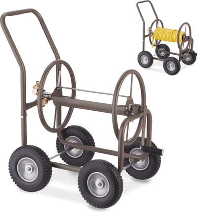 Slangenwagen - tot 60 m - 4 wielen - tuinslanghouder - zonder slang