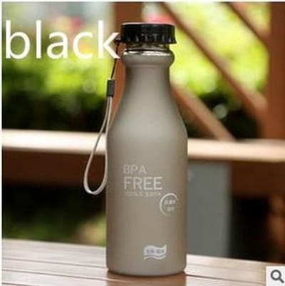 2 st. Lekvrije Drinkfles 550 ml - BPA Vrije Waterfles - Herbruikbare Drinkfles - Vaatwasserbestendig - Zwart