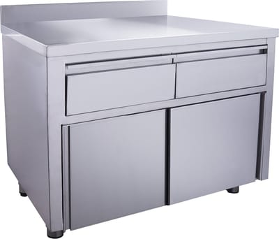 Schuifdeurkast - 2 Lades 1200x700mm Met Opstand, Saro 700-2305