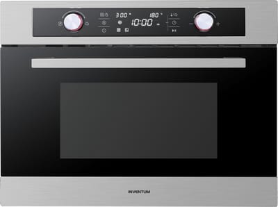 Inventum IMC6044RK - Inbouw combi-oven - Hetelucht - Magnetron - Grill - 44 liter - 45 cm hoog - Tot 230 graden - RVS/Zwart