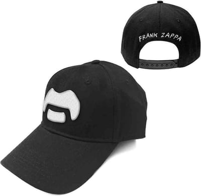 Frank Zappa - White Moustache Baseball pet - Zwart