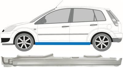 Volledige dorpel voor Ford Fiesta 2002-2008 / Links