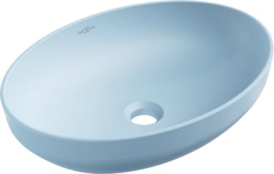 Mexen Cornelia opbouwwastafel 50 x 37 cm, blauw mat - 21885049