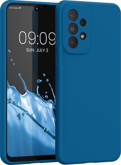 kwmobile telefoonhoesje geschikt voor Samsung Galaxy A33 5G - Hoesje met siliconen coating - Smartphone case in rifblauw