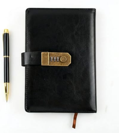 Notitieboek A5 met Pen - 200 Pagina's PU Leer Journal met Slot - Herbruikbaar Notitieboek voor Dames en Heren, Perfect voor Notities en Plannen