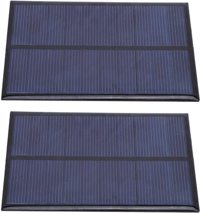 Mini Zonnepaneel - Polysilicium Module - Energie Experimenten - Efficiënt Bij Weinig Licht - 130x150mm - Zwart