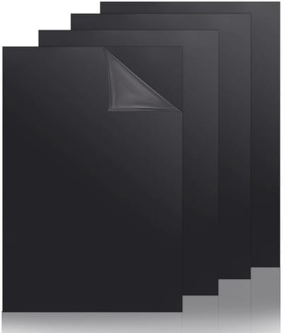Dikke ABS Plastic Platen voor Modelbouw en DIY Projecten - 2mm, 30x20cm, Set van 4 Stuks (Zwart)