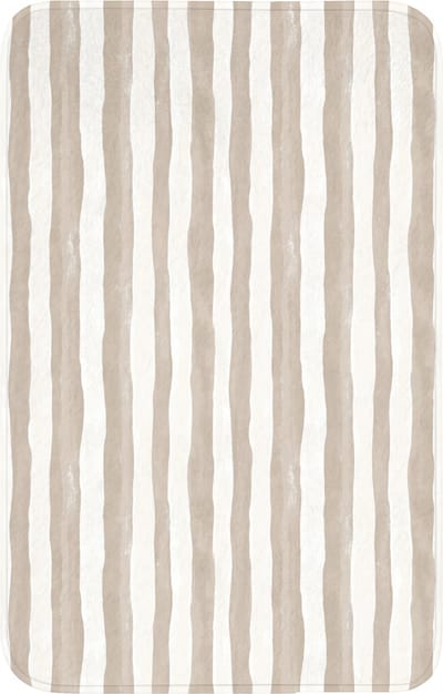 WC mat 50x80 cm - Antislip - Minimalistisch - Strepen - Beige - Toiletmat - Vloermat - Douchemat - Toilet tapijt - Toiletmatten
