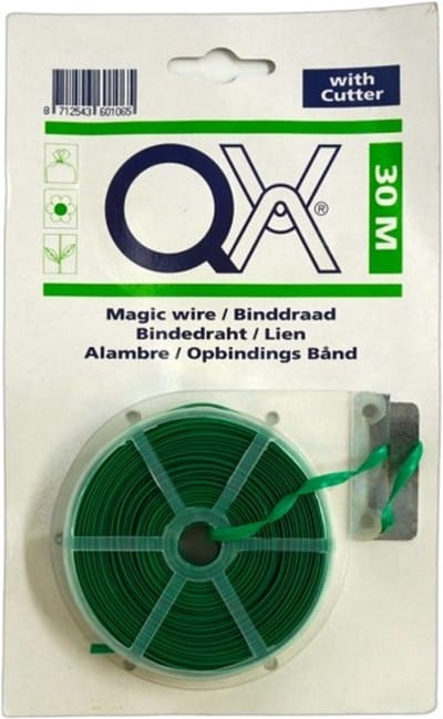 Qx magic bloemdraad+mes groen- 20stuks - 30mx0.4mm