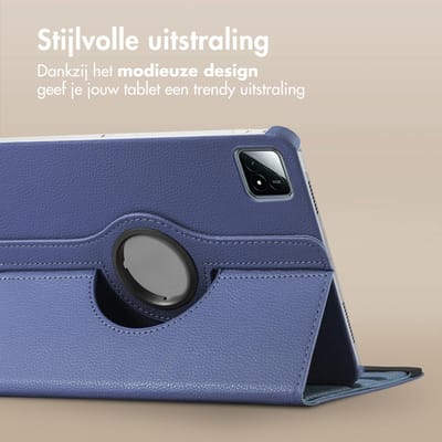 imoshion Tablet Hoes - Geschikt voor Xiaomi Pad 6S Pro 12.4 - 360° Draaibare Bookcase - Donkerblauw