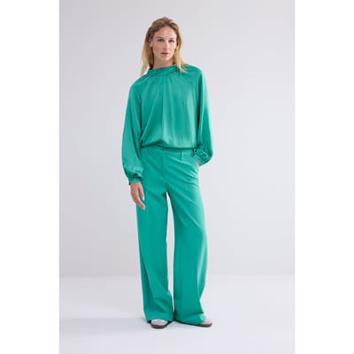 Summum Woman Trousers Foam Uni Peacock Maat: 32 | Wijde Broeken Outlet | Dames