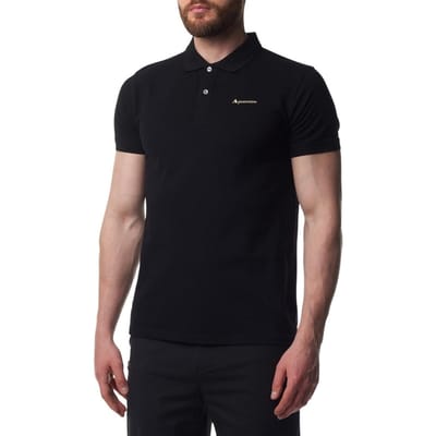 Aquascutum Heren Active Dri-FIT Poloshirt van katoen (Zwart)