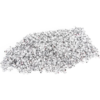 Diamant met Zilveren Plaat Bodem Puntige Decoratie Diamant 3mm(Wit met Zilveren Bodem) white