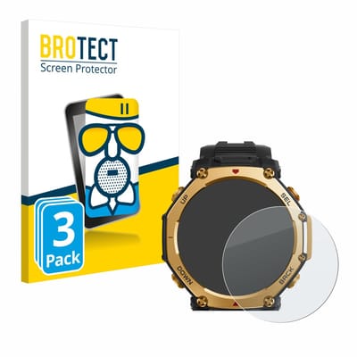 BROTECT - Screenprotector voor Huami Amazfit T-Rex 3 Pro (48 mm) - Folie Beschermfolie Beschermglas matte 3 Stuks