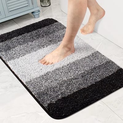 40X60cm - Badmat zwart - Badkamermat douche - Anti - Slip Douche Mat Kinderen - Douchemat - Badmat Anti-Slip - Absorberend Badkamertapijt - Douchemat antislip - absorberend badkamertapijt - Zachte Badmatten - Waterabsorberend Badkleed