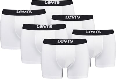 BOXERS 6-pack Levi's effen herenboxershorts, gemaakt van biologisch katoen
