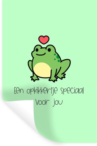 Muurstickers - Sticker Folie - Beterschap - Quotes - Kikker - Opkikker - 20x30 cm - Plakfolie - Muurstickers Kinderkamer - Zelfklevend Behang - Zelfklevend behangpapier - Stickerfolie
