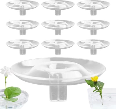 Bloemstuk Gereedschap - Bloemhouder - Bloemen Schikken - Drijvend Effect - 10 Stuks - Transparant