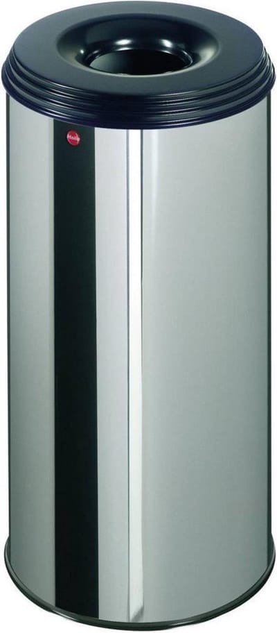 Hailo ProfiLine Safe XL Prullenbak - 45L - RVS/Zwart